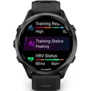 Garmin Forerunner 970 Smartwatch Carbon Grey DLC Titanium with Black Case and Black/Translucent Whitestone Band - 010-02969-10