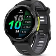 Garmin Forerunner 970 Smartwatch Carbon Grey DLC Titanium with Black Case and Black/Translucent Whitestone Band - 010-02969-10