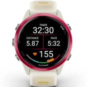 Garmin Forerunner 570 Smartwatch Raspberry Aluminium with Translucent Bone/Mango Band - 010-02970-02
