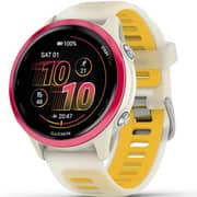 Garmin Forerunner 570 Smartwatch Raspberry Aluminium with Translucent Bone/Mango Band - 010-02970-02