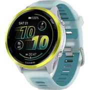 Garmin Forerunner 570 Smartwatch Amp Yellow Aluminium with Translucent Whitestone/Turquoise Band