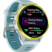 Garmin Forerunner 570 Smartwatch Amp Yellow Aluminium with Translucent Whitestone/Turquoise Band