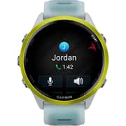 Garmin Forerunner 570 Smartwatch Amp Yellow Aluminium with Translucent Whitestone/Turquoise Band