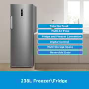 Midea Upright Freezer 238L Silver - MDRU333FEE46AE