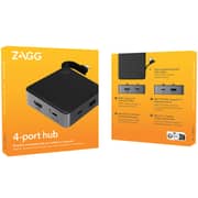 Zagg 4 Port Hub Grey/Black - 109913194