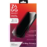 Zagg Invisibleshield Privacy Screen Protector Black iPhone 16 - 200116556