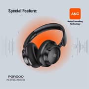 Porodo Soundtec Noise-Canceling On Ear Headset Black - PD-STWLEP025-BK