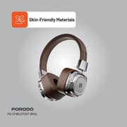 Porodo Soundtec Vintage Wireless On Ear Headset Brown/Silver - PD-STWLEP037-BRSL