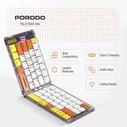 Porodo Bluetooth Folding Keyboard White - PD-ETK03-WH