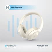 Powerology Hybrid Wireless On Ear Headset Cream - PWLAU016-CM