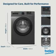 Beko WCV7612UMG FrontLoad Washer 7KG GRY