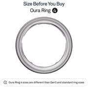 Oura Ring 4 Smart Ring Size 10 Brushed Silver - JZ90-54220-10