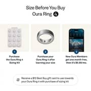 Oura Ring 4 Smart Ring Size 10 Brushed Silver - JZ90-54220-10