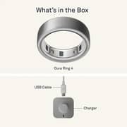 Oura Ring 4 Smart Ring Size 10 Brushed Silver - JZ90-54220-10