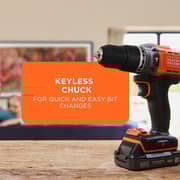 Black and Decker Cordless Hammer Drill - BD-BCD383D2XK-GB