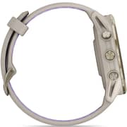 Garmin Forerunner 970 Smartwatch Soft Gold Titanium with French Grey Case and French Grey/Translucent Indigo Band - 010-02969-12