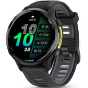 Garmin Forerunner 970 Smartwatch Carbon Grey DLC Titanium with Black Case and Black/Translucent Whitestone Band - 010-02969-10