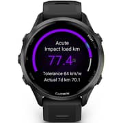 Garmin Forerunner 970 Smartwatch Carbon Grey DLC Titanium with Black Case and Black/Translucent Whitestone Band - 010-02969-10