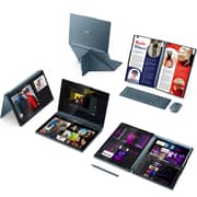 Lenovo Yoga Book 9 14IAH10 2-in-1 Convertible (2025) Laptop - 2nd Series / Intel Core Ultra 9-285H / 14inch 2.8K / 1TB SSD / 32GB RAM / Shared Intel Arc 140T / Windows 11 Home / English & Arabic Keyboard / Tidal Teal / Middle East Version - [83KJ000LAX]