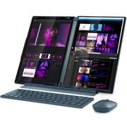 Lenovo Yoga Book 9 14IAH10 2-in-1 Convertible (2025) Laptop - 2nd Series / Intel Core Ultra 9-285H / 14inch 2.8K / 1TB SSD / 32GB RAM / Shared Intel Arc 140T / Windows 11 Home / English & Arabic Keyboard / Tidal Teal / Middle East Version - [83KJ000LAX]