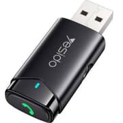 Yesido Transmission Double Blind USB Port Bluetooth Transmitter Black - YAU40