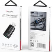 Yesido Transmission Double Blind USB Port Bluetooth Transmitter Black - YAU40