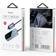 Yesido 5 Ports Extended Car Charger With LED Voltage Monitor Silver/Black - Y53
