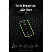 Yesido 5 Ports Extended Car Charger With LED Voltage Monitor Silver/Black - Y53