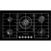 La Piramide 5 Zones Gas Hob 90x60 Black - LP-95G0MWMKGB