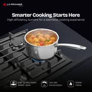 La Piramide 5 Zones Gas Hob 90x60 Black - LP-95G0MWMKGB