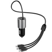 Dudao 3-in-1 Car Charger 100cm Grey - R5PRON