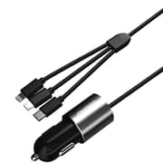 Dudao 3-in-1 Car Charger 100cm Grey - R5PRON