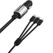 Dudao 3-in-1 Car Charger 100cm Grey - R5PRON