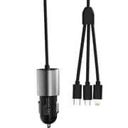 Dudao 3-in-1 Car Charger 100cm Grey - R5PRON