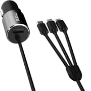 Dudao 3-in-1 Car Charger 100cm Grey - R5PRON