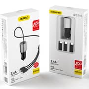Dudao 3-in-1 Car Charger 100cm Grey - R5PRON