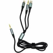 Dudao 3-in-1 Audio Cable black - L12Pro