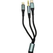 Dudao 3-in-1 Audio Cable black - L12Pro