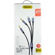 Dudao 3-in-1 Audio Cable black - L12Pro