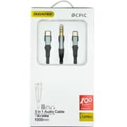 Dudao 3-in-1 Audio Cable black - L12Pro