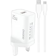 Dudao USB A To Type C Adapter With Cable White - A25T