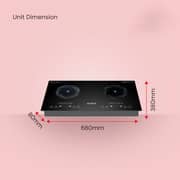 Sanford Electric Infrared Cooker, 2 Burners, 4-Digit Digital Display, Black, SF5194IC