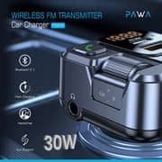 Pawa FM Transmitter And Car Charger Black/Silver - PW-FM16PD30