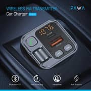 Pawa FM Transmitter And Car Charger Black/Silver - PW-FM16PD30