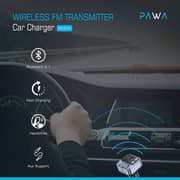 Pawa FM Transmitter And Car Charger Black/Silver - PW-FM16PD30