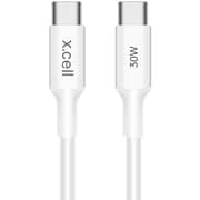 Xcell Type-C To Type-C Cable 1m White - XL-CB-30W-CC-1M-WHI