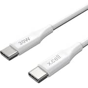 Xcell Type-C To Type-C Cable 1m White - XL-CB-30W-CC-1M-WHI