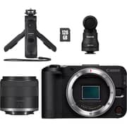 Canon EOS R50 V 4K and 24.2 MP APS‑C Mirrorless Digital Camera with RF‑S 14‑30 mm F4‑6.3 IS STM Vlogging Lens Kit - Black
