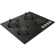 Candy LPG Gas Hob, 4 Burners, Tempered Glass, Electromagnetic Burner, Black, CVG6PX