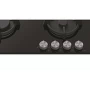 Candy LPG Gas Hob, 4 Burners, Tempered Glass, Electromagnetic Burner, Black, CVG6PX